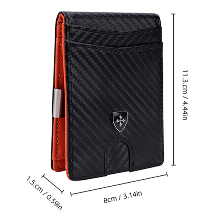 Baellerry RFID Anti-Theft Multi-Card Slot Contrasting Color Wallet Card Holder(Black)