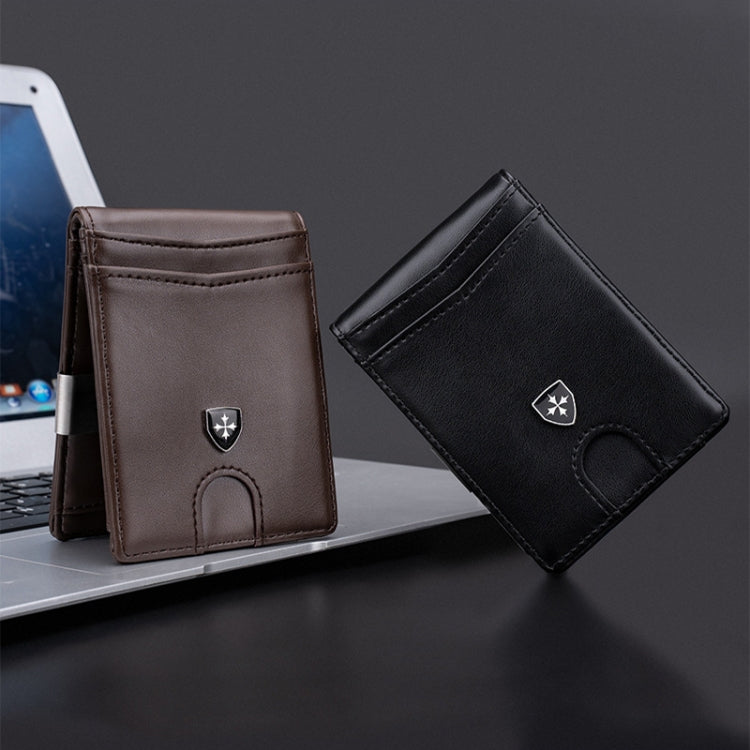 Baellerry RFID Anti-Theft Multi-Card Slot Contrasting Color Wallet Card Holder(Coffee)