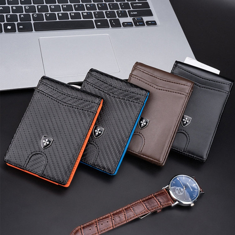 Baellerry RFID Anti-Theft Multi-Card Slot Contrasting Color Wallet Card Holder(Black)