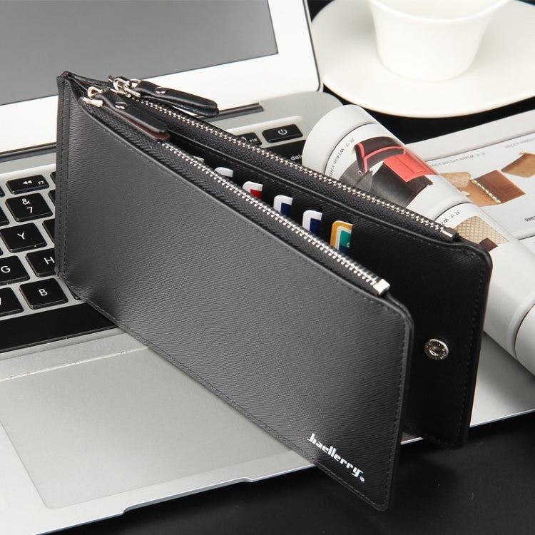 Baellerry CA013 Casual Multi-card Slot Long Wallet Multifunctional Ultra-thin Card Holder(Black)