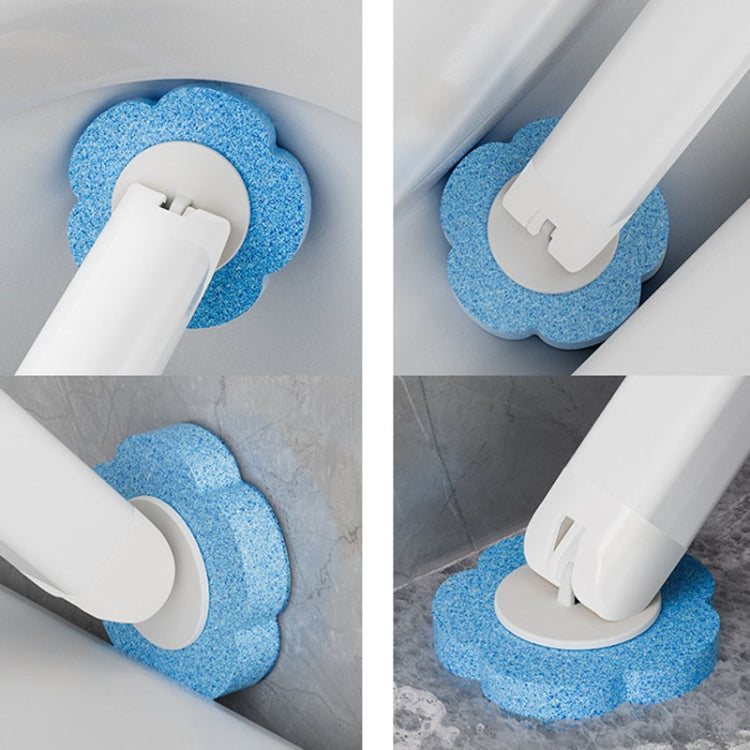 With 6pcs Lemon Scent Brush Heads Disposable Toilet Brush Dissolving Replacement Brush Toilet Cleaning Set