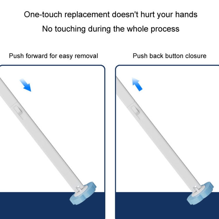 With 6pcs Lemon Scent Brush Heads Disposable Toilet Brush Dissolving Replacement Brush Toilet Cleaning Set