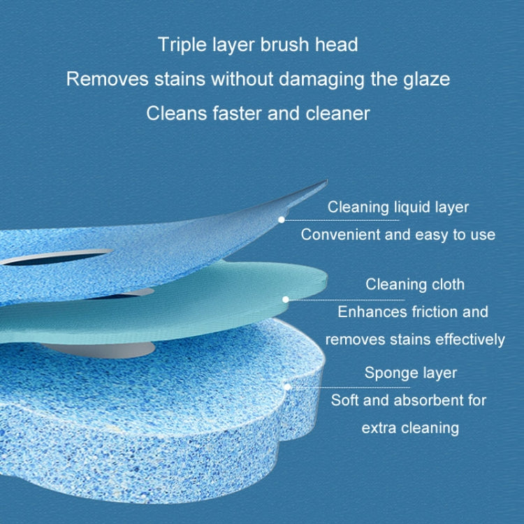 With 6pcs Lemon Scent Brush Heads Disposable Toilet Brush Dissolving Replacement Brush Toilet Cleaning Set