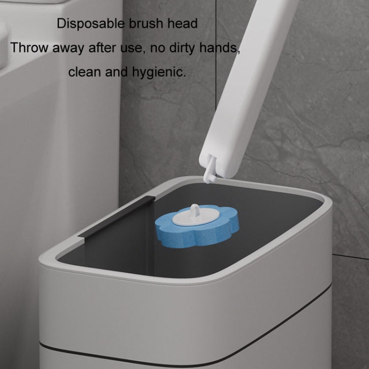 With 6pcs Lemon Scent Brush Heads Disposable Toilet Brush Dissolving Replacement Brush Toilet Cleaning Set