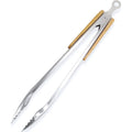 Household Stainless Steel Food Clip Kitchen Baking Barbecue Clamp, Model: Bamboo Handle