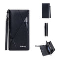 Baellerry S1240 Lychee Pattern Business Casual Zipper Long Wallet Multi-card Slot Clutch Bag(Black)