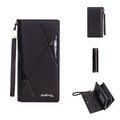 Baellerry S1240 Lychee Pattern Business Casual Zipper Long Wallet Multi-card Slot Clutch Bag(Coffee)