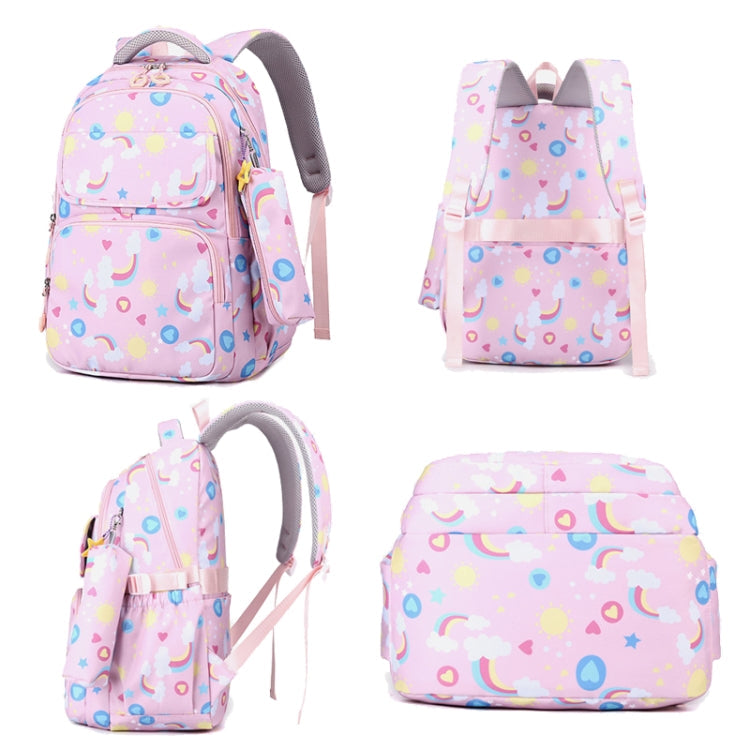 3 In 1 Kids  School Backpack Small Student Book Bag with Lunch Bag ＆ Pencil Case(Black)