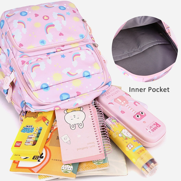 3 In 1 Kids  School Backpack Small Student Book Bag with Lunch Bag ＆ Pencil Case(Black)