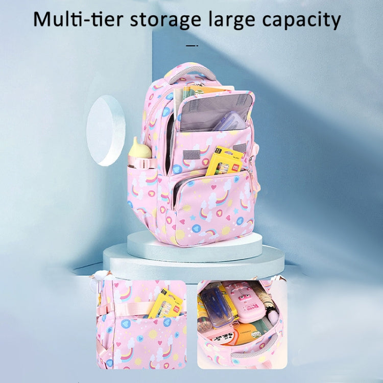 3 In 1 Kids  School Backpack Small Student Book Bag with Lunch Bag ＆ Pencil Case(Black)