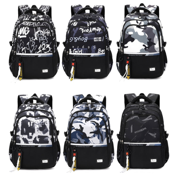 For Teens Boys Travel Laptop Backpack School Bag Casual Book Bag, Style: Graffiti