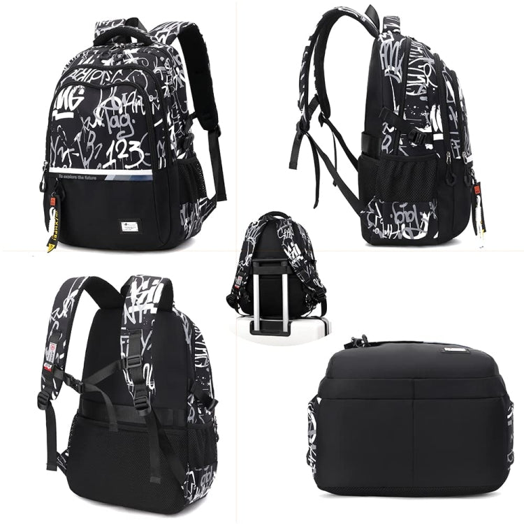 For Teens Boys Travel Laptop Backpack School Bag Casual Book Bag, Style: Graffiti