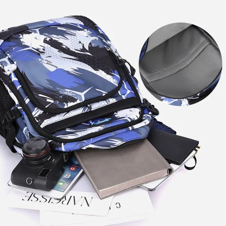 2 In 1 Men Backpack Lightweight Outdoor Daypack Boys Bookbag With Chest Bag, Spec: Blue Honeycomb