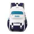 Contrast Color Casual Backpack College School Bag 15.6-inch Laptop Bag(Blue and white)