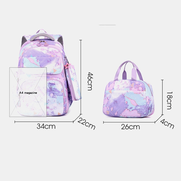 3 In 1 Kids School Backpack Small Student Book Bag with Lunch Bag ＆ Pencil Case(Black)