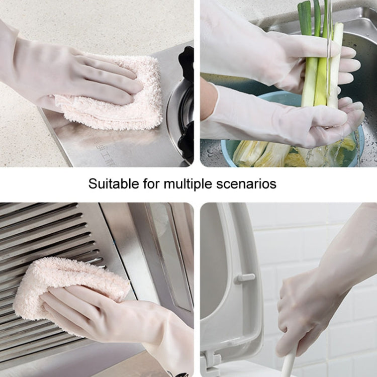 Waterproof Kitchen Dishwashing Gloves Household PVC Non-slip Laundry Housework Gloves, Size: S