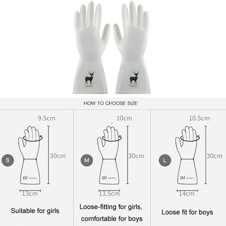 Waterproof Kitchen Dishwashing Gloves Household PVC Non-slip Laundry Housework Gloves, Size: L