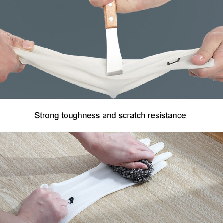 Waterproof Kitchen Dishwashing Gloves Household PVC Non-slip Laundry Housework Gloves, Size: M
