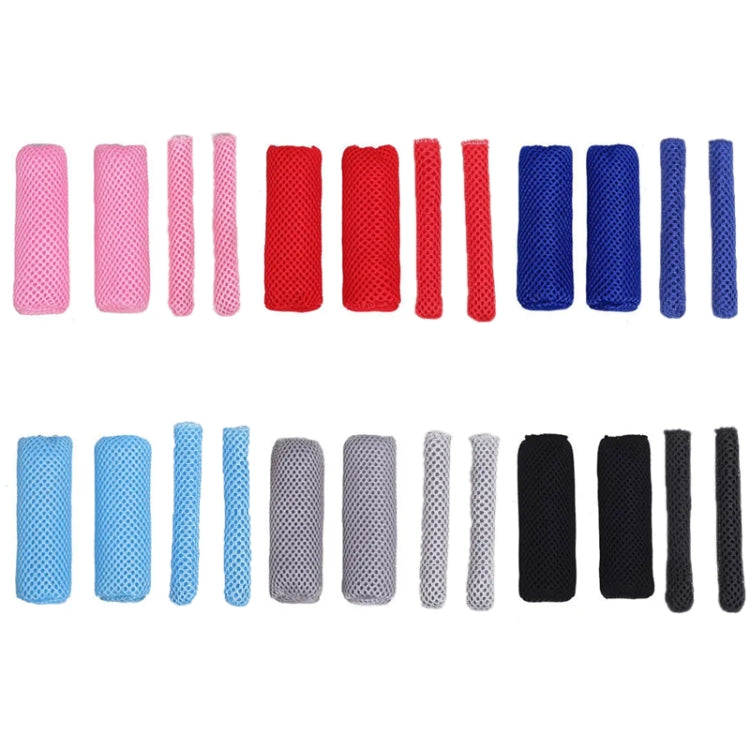 Summer Ice Silk Sweat-absorbent Breathable Electric Vehicle Grips, Color: Navy Blue