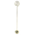 Hotel Stainless Steel Table Number Plate Restaurant Wedding Menu Holder Number Clip, Color: Gold