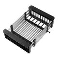 Kitchen Drainage Rack Stainless Steel Retractable Sink Shelf Flatware Storage Organizer, Specification: Large Black