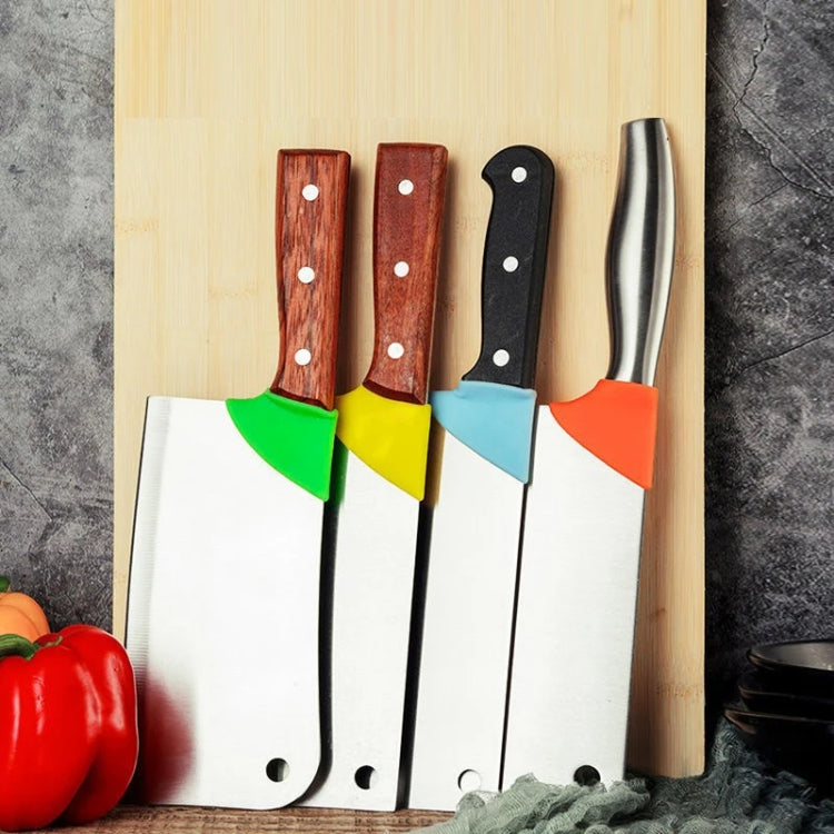 5pairs Home Kitchen Silicone Handle Protector Knife Back Protective Cover