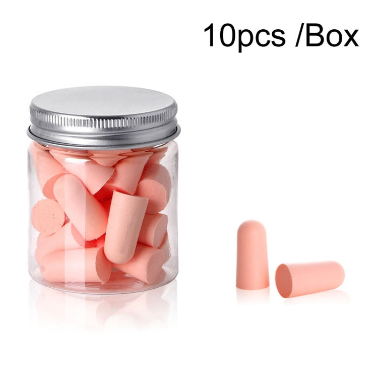 10pcs /Box Memory Foam Earplugs Student Dormitory Sleeping Noise Reduction Soundproof Earplugs(Pink)