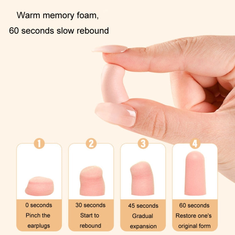 24pcs /Box Memory Foam Earplugs Student Dormitory Sleeping Noise Reduction Soundproof Earplugs(Pink)