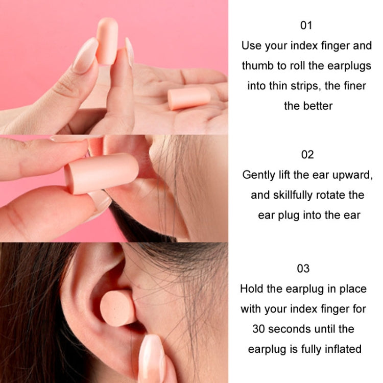 120pcs /Box Memory Foam Earplugs Student Dormitory Sleeping Noise Reduction Soundproof Earplugs(Mixed Colors)