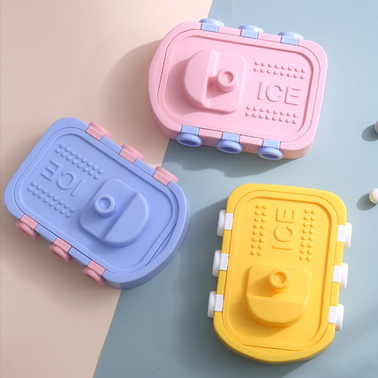 Boat Shape Cartoon Silicone Ice Mold DIY Ice Cream Popsicle Molds(Blue)