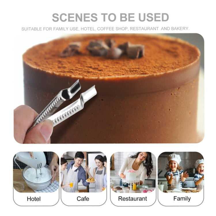 2pcs Stainless Steel Cake Lace Clip Pastry Cake Clamp Baking Tools, Model: C105-1 Triangle