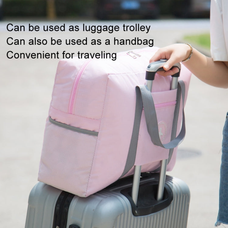 Thickened Luggage Bag Can Put Trolley Case Folding Travel Bag(Navy)