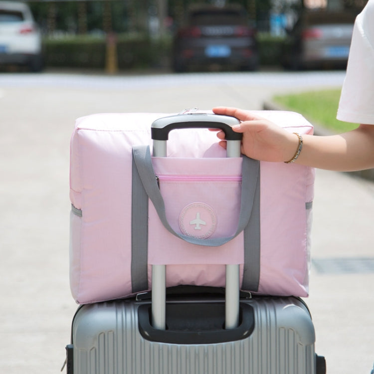 Thickened Luggage Bag Can Put Trolley Case Folding Travel Bag(Navy)