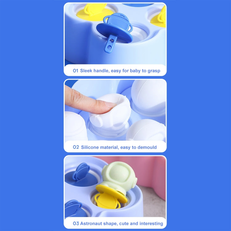 Astronaut Silicone Ice Mold Homemade DIY Popsicle Ice Cream Cartoon Mold(White)