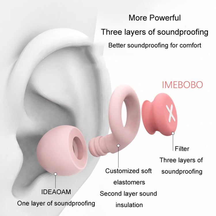 Anti-noise Sleeping Earplugs Noise Reduction Soundproof Ear Plugs Sponge(Pink)