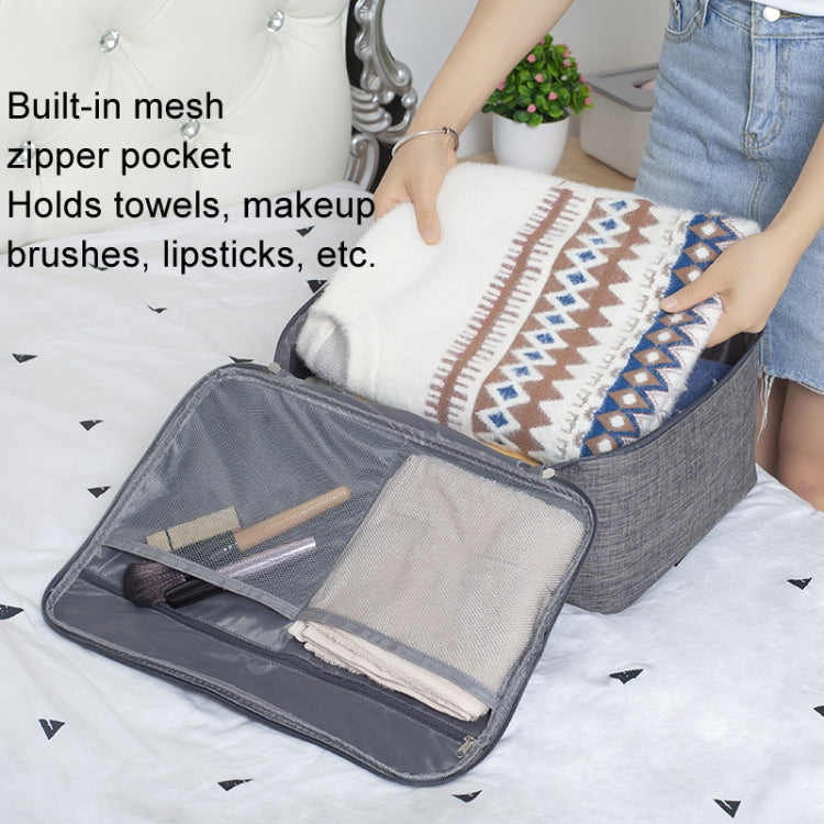 Short Trip Storage Bag Can Suit Trolley Case Cationic Large Capacity Clothes Bag(Navy)