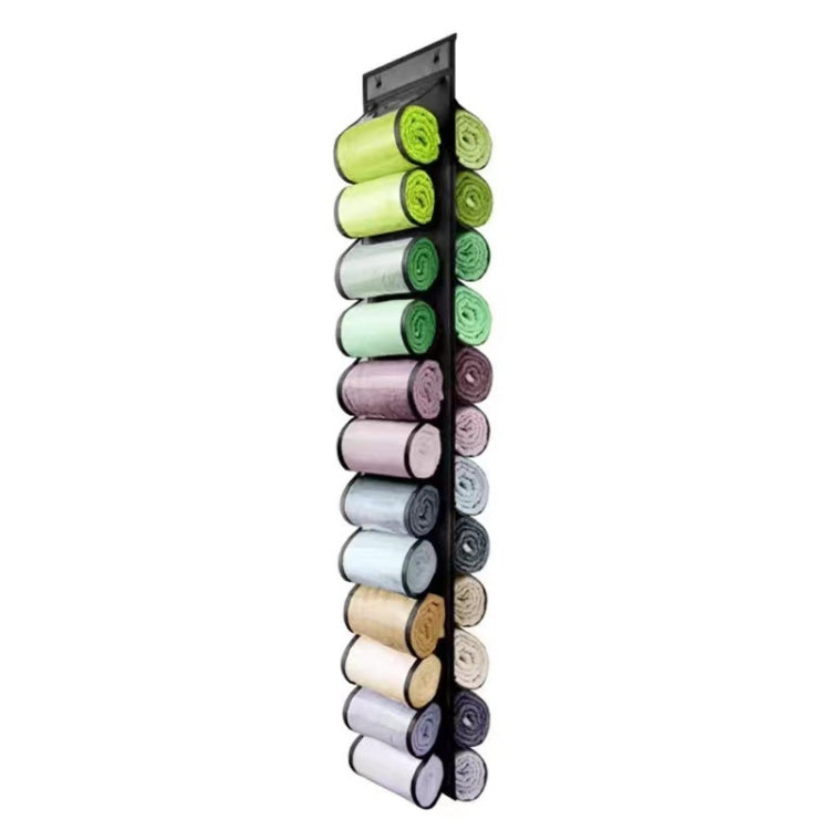 Double-Sided 24 Grids Storage Hanging Bag Hanging Storage Closet Behind Door Storage Organizer(Black)