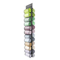 Double-Sided 24 Grids Storage Hanging Bag Hanging Storage Closet Behind Door Storage Organizer(Grey)