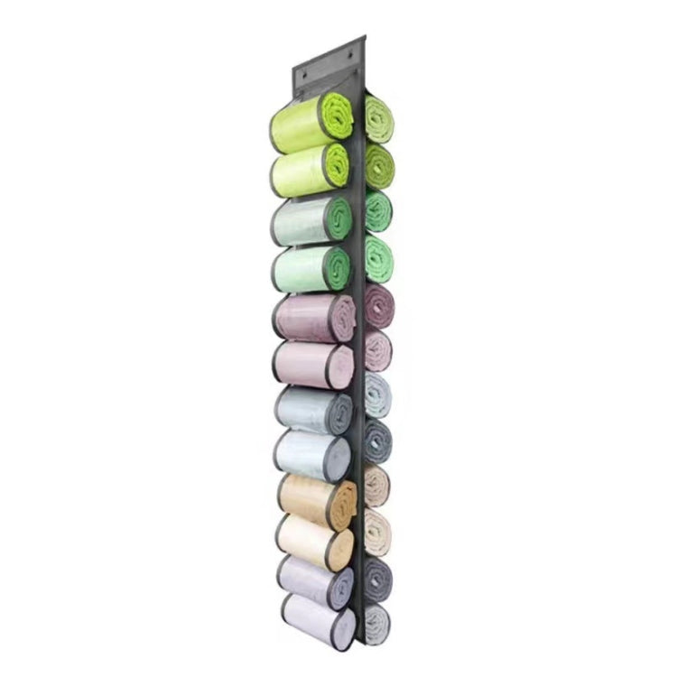 Double-Sided 24 Grids Storage Hanging Bag Hanging Storage Closet Behind Door Storage Organizer(Grey)