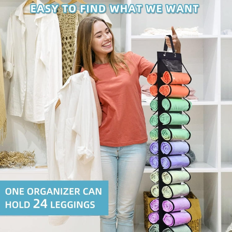 Double-Sided 24 Grids Storage Hanging Bag Hanging Storage Closet Behind Door Storage Organizer(Grey)