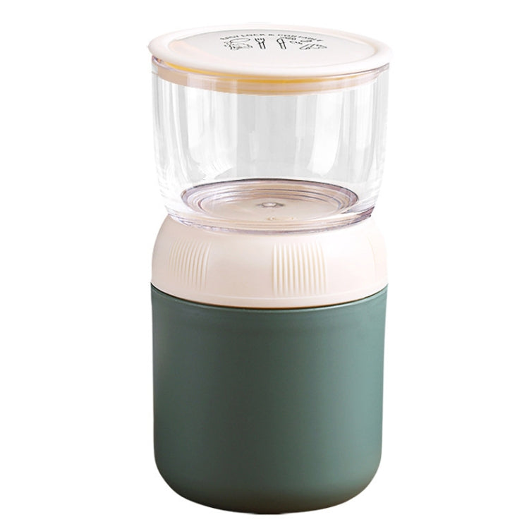 700ML 304 Stainless Steel Large-Capacity Double-Layer Soup Cup Student Yogurt Breakfast Cup(Green)