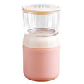 700ML 304 Stainless Steel Large-Capacity Double-Layer Soup Cup Student Yogurt Breakfast Cup(Pink)