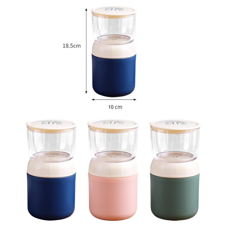 700ML 304 Stainless Steel Large-Capacity Double-Layer Soup Cup Student Yogurt Breakfast Cup(Pink)