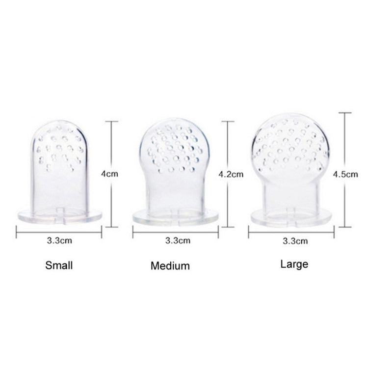 Baby Pacifier Fruit And Vegetable Auxiliary Feeder Baby Bites Feeder Nipples, Color: Small Blue
