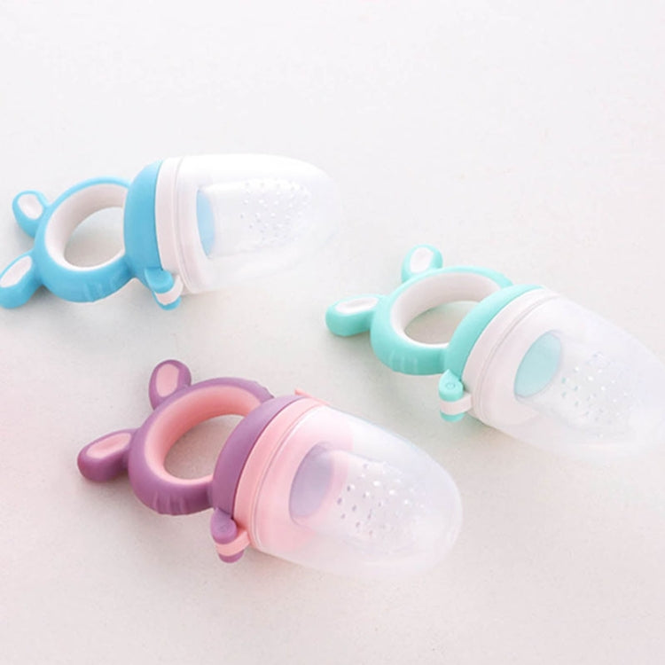 Baby Pacifier Fruit And Vegetable Auxiliary Feeder Baby Bites Feeder Nipples, Color: Small Purple
