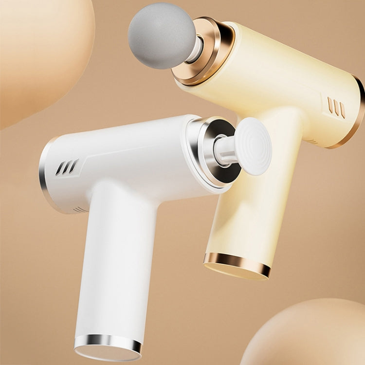 LCD Variable Frequency Silent Fascia Gun High Frequency Vibration Muscle Relaxation Massager(Khaki)