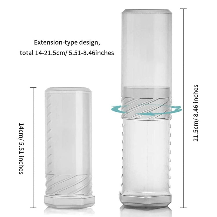 Transparent Plastic Travel Beard Brush Storage Tube