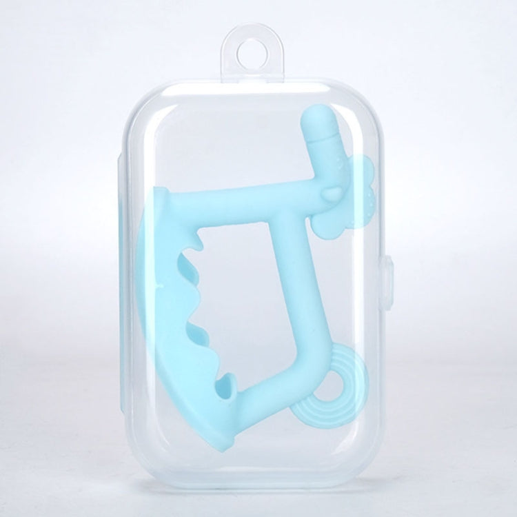 Silicone Baby Teether Anti-Eating Hand Bracelets Baby Teething Stick Toy, Color: Pony+Box Blue