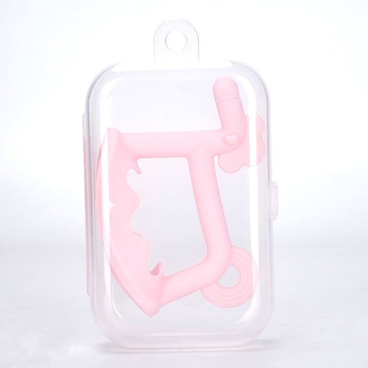Silicone Baby Teether Anti-Eating Hand Bracelets Baby Teething Stick Toy, Color: Pony+Box Pink