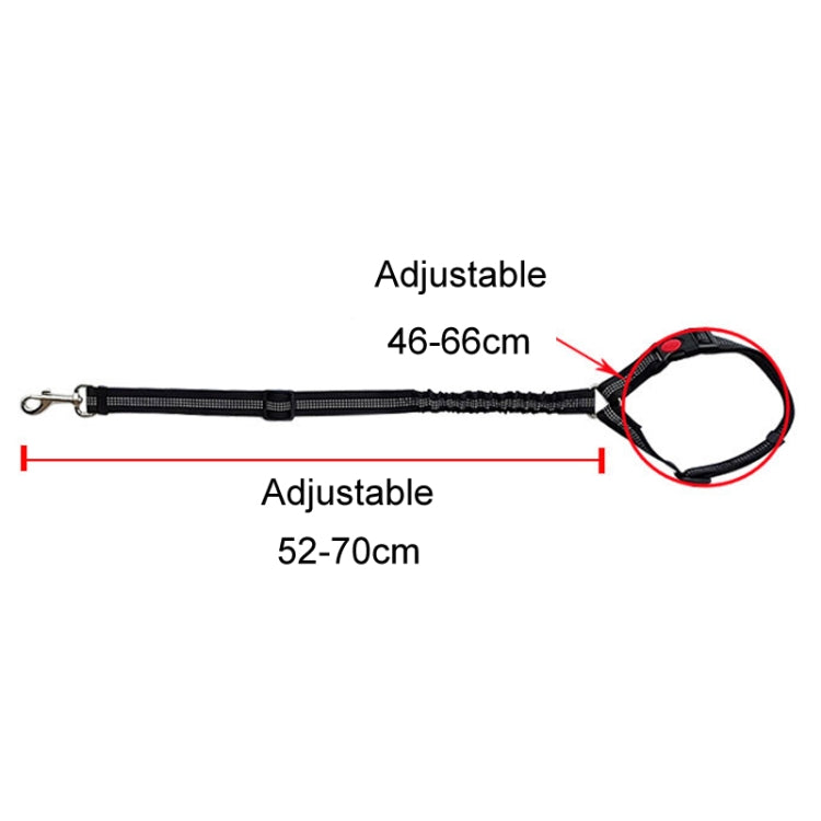 Dog Vehicle Seat Belt Rope Elastic Cushioned Towing Leash, Width: 2.5cm(Gray)